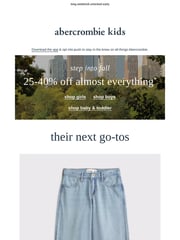 Email Inspiration from a&f kids