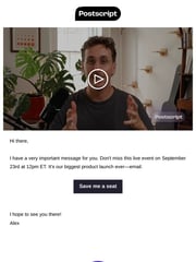 Email Inspiration from Alex at Postscript