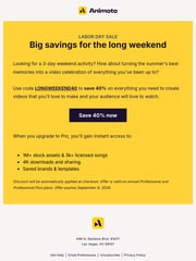 Email Inspiration from Animoto