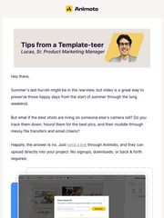 Email Inspiration from Animoto