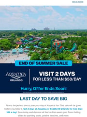 Email Inspiration from Aquatica Orlando