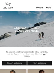 Email Inspiration from Arc'teryx