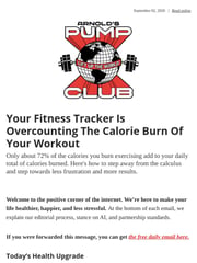 Email Inspiration from Arnold Schwarzenegger