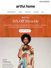 Email Inspiration from Artful Home