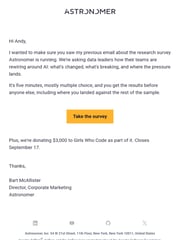 Email Inspiration from Astronomer