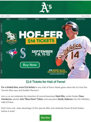 Email Inspiration from Athletics