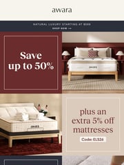 Email Inspiration from Awara Sleep