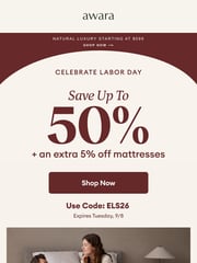 Email Inspiration from Awara Sleep