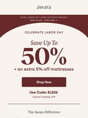 Email Inspiration from Awara Sleep
