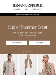 Email Inspiration from Banana Republic