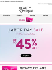 Email Inspiration from Beauty Boutique