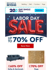 Email Inspiration from Bed Bath & Beyond