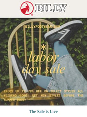 Email Inspiration from BILLY Footwear