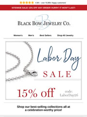 Email Inspiration from Black Bow Jewelry Co.