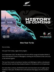 Email Inspiration from Black Ferns