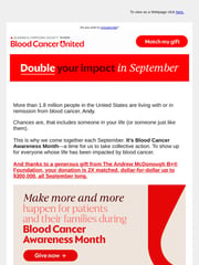 Email Inspiration from Blood Cancer United