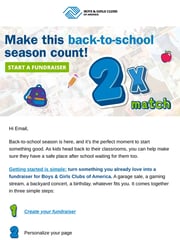 Email Inspiration from Boys & Girls Clubs of America