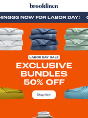 Email Inspiration from Brooklinen Labor Day Sale