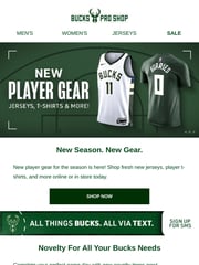 Email Inspiration from Bucks Pro Shop