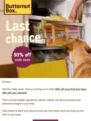 Email Inspiration from Butternut Box