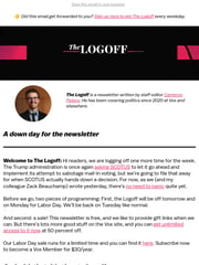 Email Inspiration from Cameron Peters, Vox