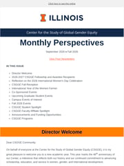Email Inspiration from Center for the Study of Global Gender Equity