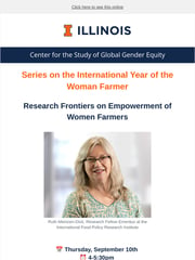 Email Inspiration from Center for the Study of Global Gender Equity