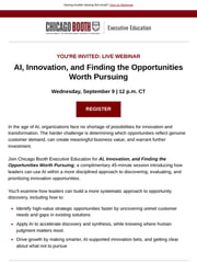 Email Inspiration from Chicago Booth Executive Education