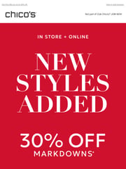 Email Inspiration from Chico’s
