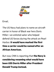 Email Inspiration from Color Of Change