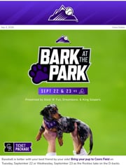 Email Inspiration from Colorado Rockies