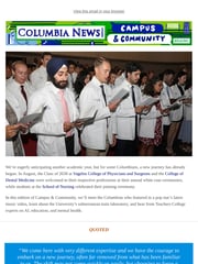 Email Inspiration from Columbia News