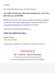 Email Inspiration from Comrad