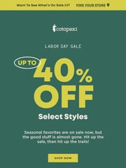 Email Inspiration from Cotopaxi