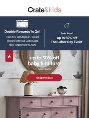 Email Inspiration from Crate & Kids SALE