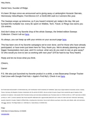 Email Inspiration from Daniel, Founder
