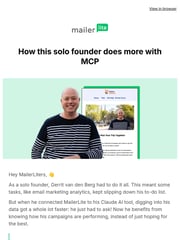Email Inspiration from Duncan | MailerLite