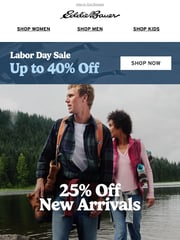 Email Inspiration from Eddie Bauer