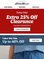 Email Inspiration from Eddie Bauer