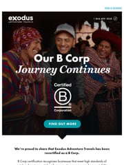 Email Inspiration from Exodus Adventure Travels
