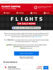 Email Inspiration from Flight Centre