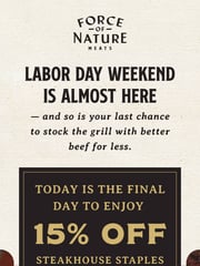Email Inspiration from Force of Nature