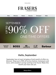Email Inspiration from FRASERS