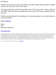 Email Inspiration from fresh