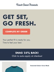 Email Inspiration from Fresh Clean Threads