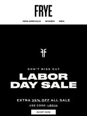 Email Inspiration from FRYE
