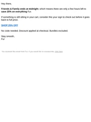 Email Inspiration from Fur