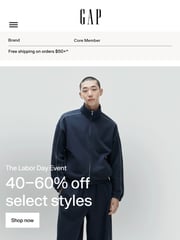 Email Inspiration from Gap Labor Day Event