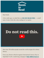 Email Inspiration from Geetha Murali, Room to Read