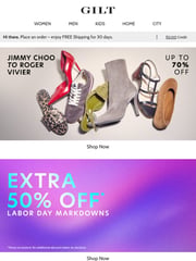 Email Inspiration from Gilt